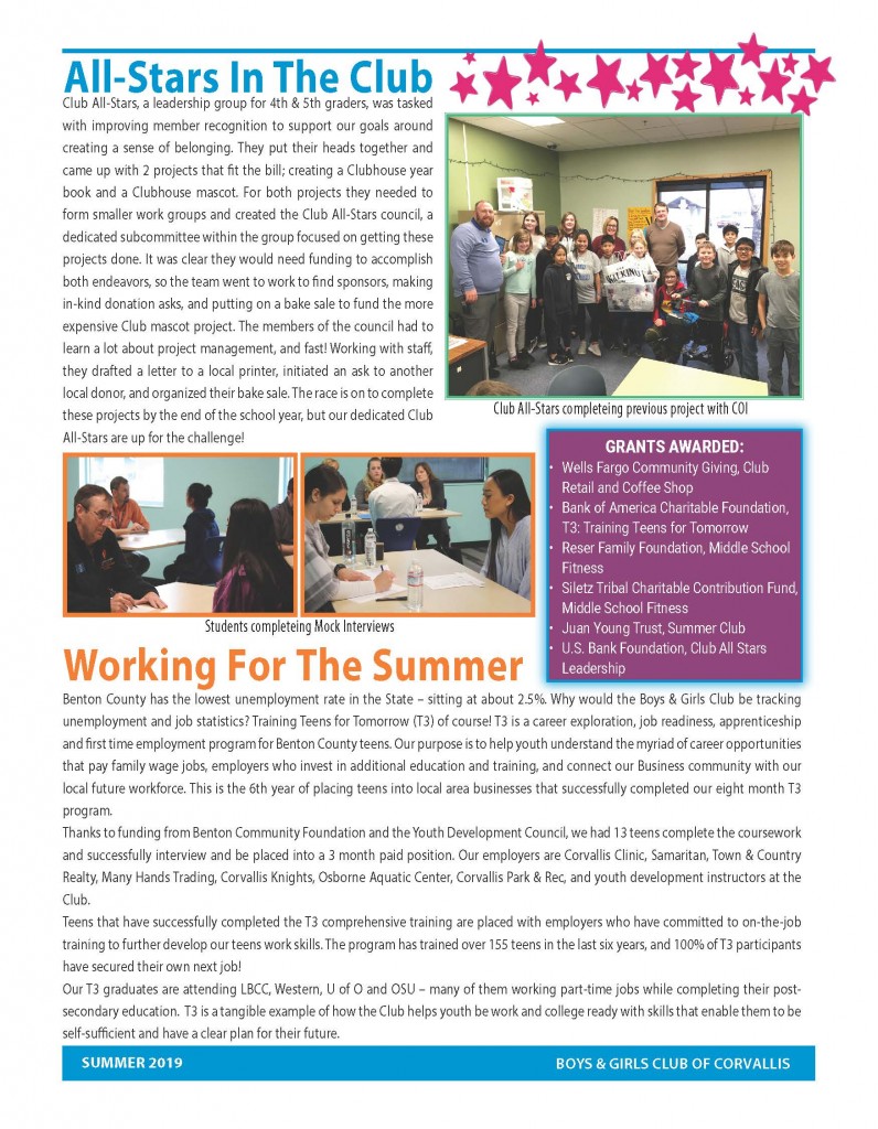 Newsletter Summer 2019 SI 2