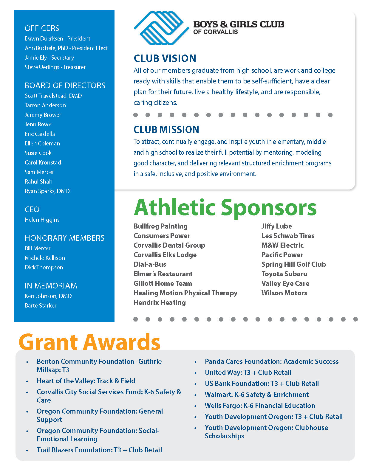 Boys Girls Club Of Corvallis Newsletters DIGITAL NEWSLETTER Fall V Page 